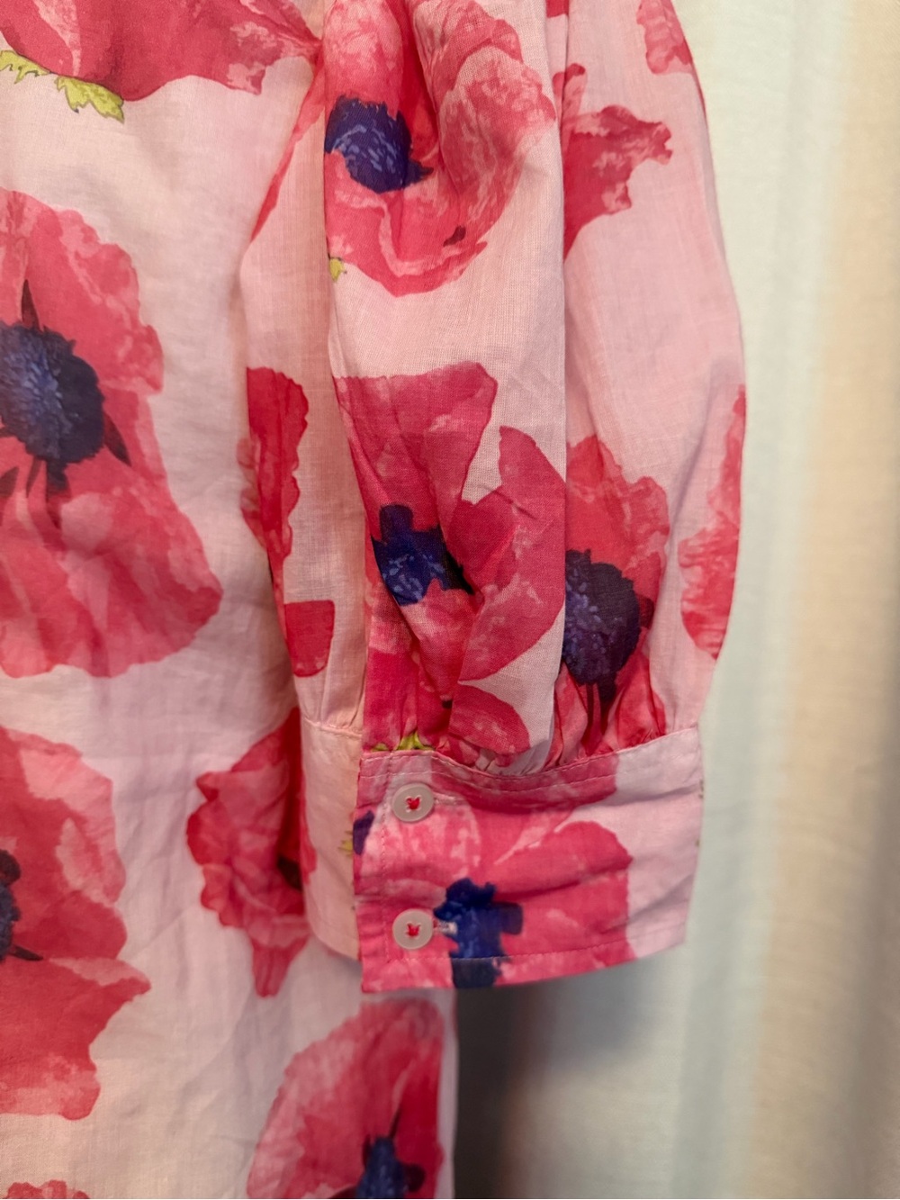 Pink Floral Montauk Maxi Dress with Bold Poppy Print - Picture 4 of 9